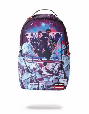 Black Blue Men's Sprayground Independence Day Money Backpacks | TWNZ52368