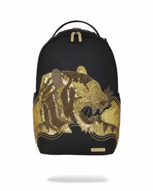 Black Gold Men's Sprayground A.I.8 African Intelligence Backpacks | EBTA31452