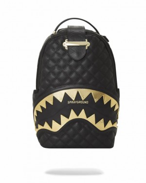 Black Men's Sprayground 24k Geneva Backpacks | XURJ48067