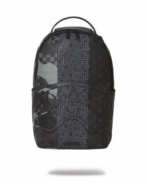 Black Men's Sprayground 3am The Trilogy Backpacks | JCPO93547