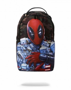 Black Men's Sprayground Deadpool Backpacks | ONYQ84325