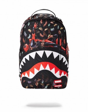 Black Men's Sprayground Deadpool Backpacks | AYZK53642