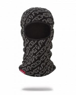 Black Men's Sprayground Magnetic Pulse Ski Mask | MCYU27195