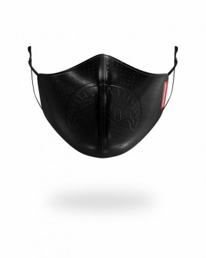 Black Men's Sprayground Midnight Shark Face Masks | BEJZ07398