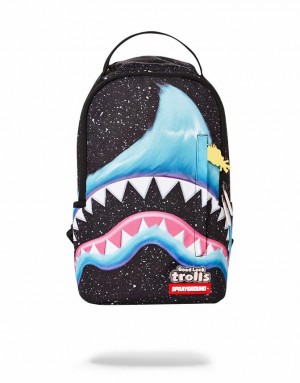 Black Men's Sprayground Mini Troll Fury Backpacks | FQOH45738