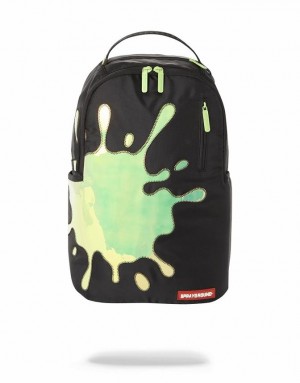 Black Men's Sprayground Mirror Reflective Splat Backpacks | JNHU01924