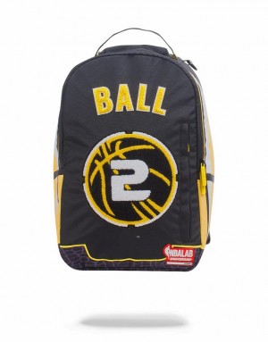 Black Men's Sprayground Nbalab Backpacks | QSCM21574