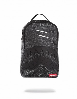 Black Men's Sprayground Party Shark Backpacks | GOSL25978