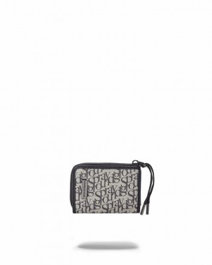 Black Men's Sprayground Sg All Day Wallets | FOWP08623