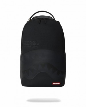 Black Men's Sprayground Shark Central Backpacks | WGVU94618