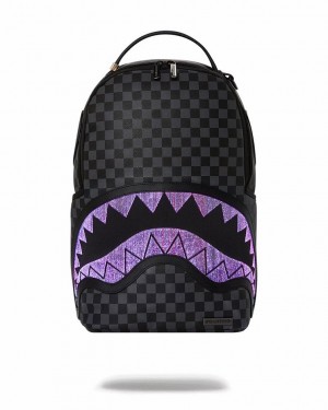 Black Men's Sprayground Shark Optics Backpacks | VFAW46073