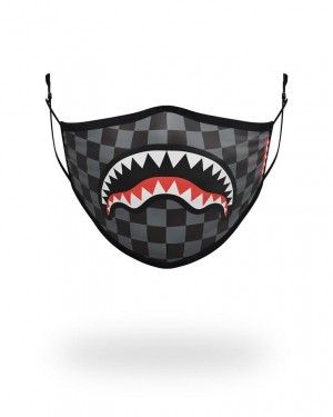 Black Men's Sprayground Sharks In Paris Face Masks | THLX63082