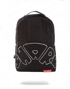 Black Men's Sprayground Sharktempo Backpacks | QACV59408