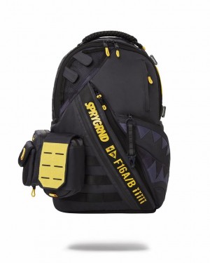 Black Men's Sprayground Special Ops Ab Backpacks | PHCJ63427