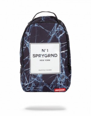 Black Men's Sprayground Sprygrnd No. 1 Backpacks | PKRW47013