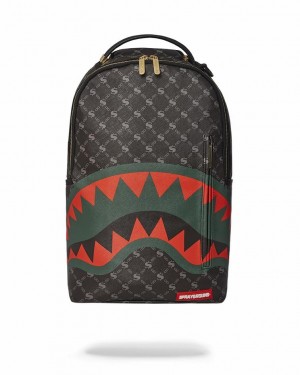 Black Men's Sprayground The Godfather Backpacks | CBOU16904