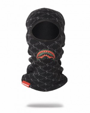 Black Men's Sprayground The Godfather Ski Mask | JUBT03289