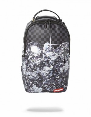 Black Men's Sprayground Too Many Karats Backpacks | CRQI74831