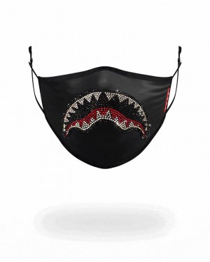 Black Men's Sprayground Trinity Face Masks | KTLR73146