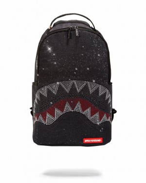 Black Men's Sprayground Trinity Shark Backpacks | SQKU36519