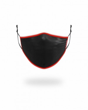 Black Men's Sprayground Vertical Shark Face Masks | ISLE16390