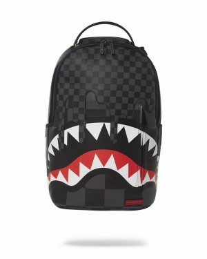 Black Men's Sprayground Xtc Grey Sharks In Paris Backpacks | TBXD14962