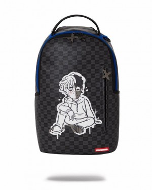 Black Men's Sprayground Xxxtentacion Backpacks | SOBW49372