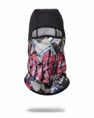 Black Men's Sprayground $tashed Ski Mask | OJYP95237