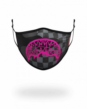 Black Pink Men's Sprayground 3am Pink Drip Face Masks | RUKW05276