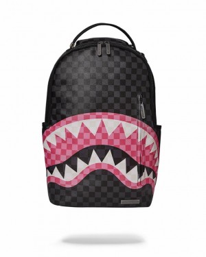 Black Pink Men's Sprayground Sharks In Candy Backpacks | IGPQ37524