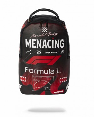 Black Red Men's Sprayground Formula 1 Backpacks | FDJE80593