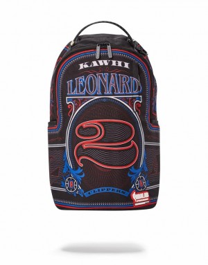 Black Red Men's Sprayground Nba Leonard Money Backpacks | DHBC27891