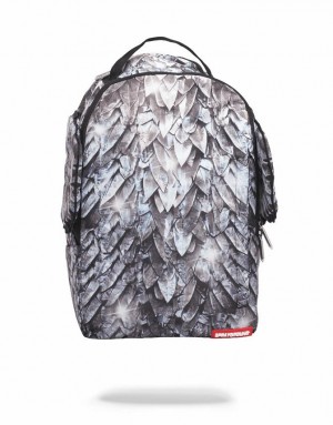 Black Sliver Men's Sprayground Diamond Wings Backpacks | QHXC37486