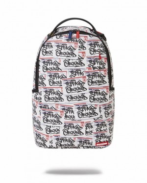 Black White Men's Sprayground Remember My Name Backpacks | KEVG24389