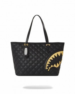 Black Women's Sprayground 24k Geneva Tote Bags | PHLJ16428