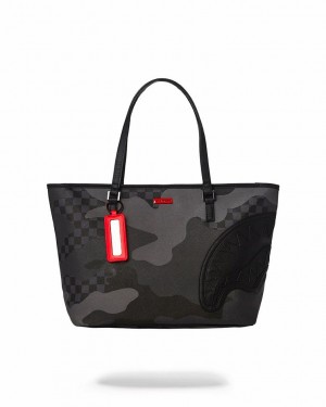 Black Women's Sprayground 3am Never Sleep Tote Bags | BLRT73209