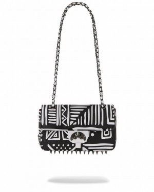 Black Women's Sprayground A.I.8 African Intelligence Handbag | WMVD26419