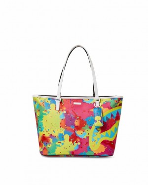 Black Women's Sprayground Euphoric Darkness Tote Bags | TOJP87205