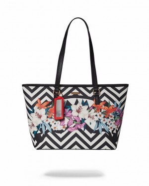 Black Women's Sprayground Glass House Tote Bags | FULE52063