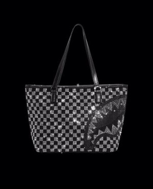 Black Women's Sprayground Light Years Ahead Tote Bags | LDFW96814