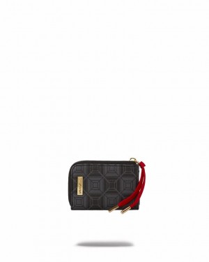 Black Women's Sprayground Obsidian Stunner A.I.6 Sandflower Collab Wallets | DPJF50263