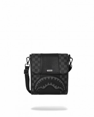 Black Women's Sprayground Raceway Shadow Phantom Slings Bag | BNWI69824