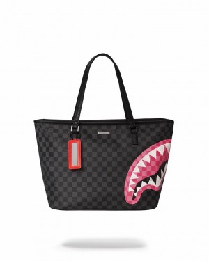 Black Women's Sprayground Sharks In Candy Tote Bags | LBDJ81920