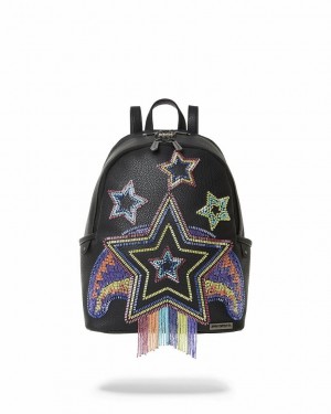 Black Women's Sprayground Star Racer A.I.7 Sandflower Collab Savage | QSIB41937