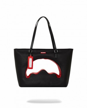 Black Women's Sprayground The Decoder Tote Bags | SOPW98560