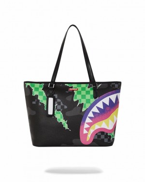 Black Women's Sprayground The Wild One Tote Bags | FIRB64270