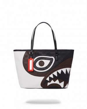 Black Women's Sprayground V.V.I.P Tote Bags | LSFW14820