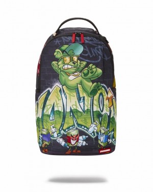 Blue Green Men's Sprayground Private Property Backpacks | TBPC31682