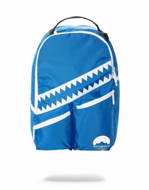 Blue Men's Sprayground All Day Backpacks | CBGK59863