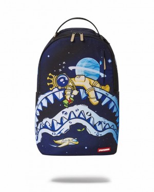 Blue Men's Sprayground Astromane Backpacks | CNIO89047